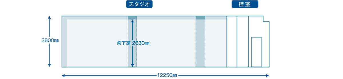 Bスタジオ側面図